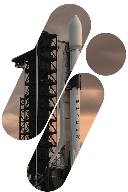 SpaceX Rocket Illustration